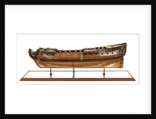 Ship of 80 guns, port broadside by Unknown
