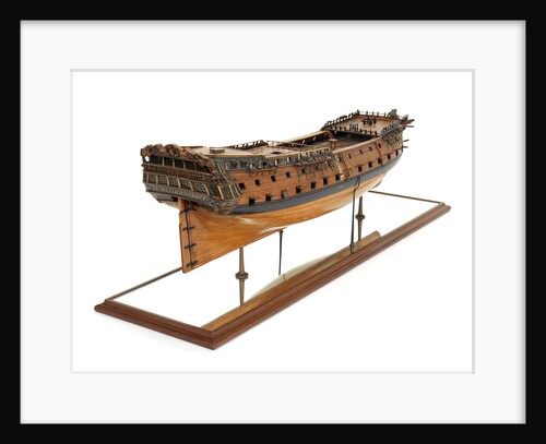 Ship of 80 guns, starboard stern quarter by unknown