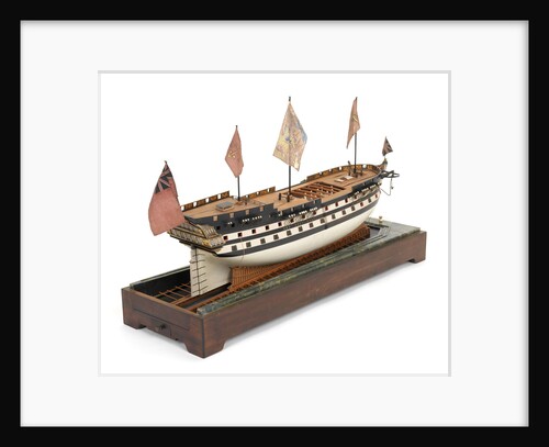 Ship of 74 guns, starboard stern quarter by Unknown