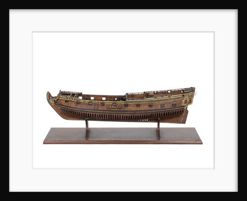 Model of a warship, sixth rate; 20-24 guns; royal/ceremonial vessel by unknown