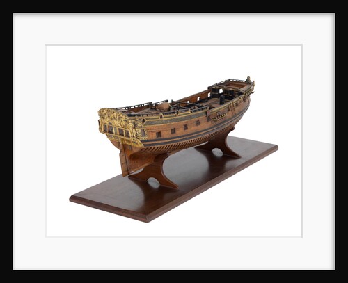 Model of a warship, sixth rate; 20-24 guns; royal/ceremonial vessel by unknown