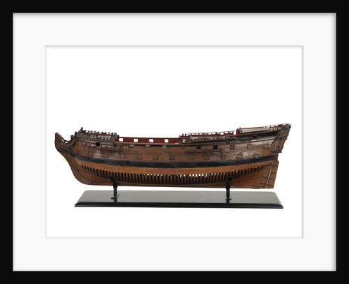 Ship of 50 guns, port broadside by unknown