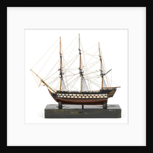 Two-decker, port broadside by unknown