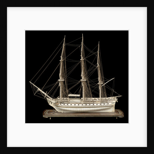 French frigate, port broadside by unknown