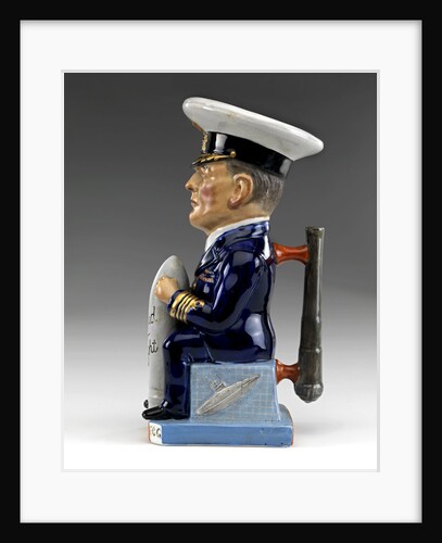 Toby jug modelled as a seated figure of Admiral David, Earl Beatty (1871-1936) by Francis Carruthers Gould