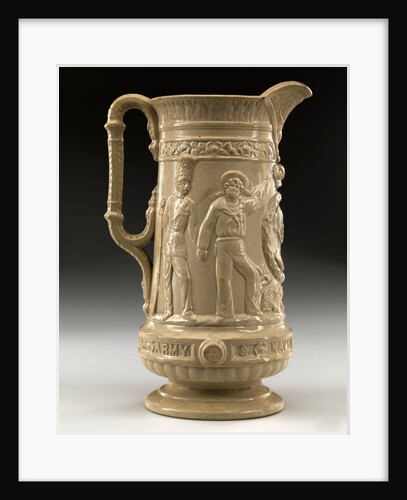Buff-coloured jug by Sandford Pottery