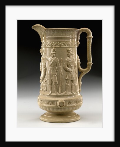 Buff-coloured jug by Sandford Pottery
