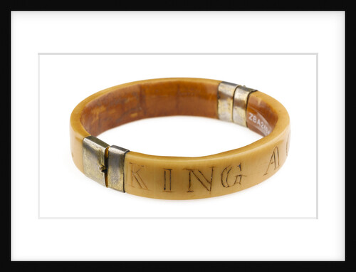 King Aqua Bracelet - View Showing Engraving 'King' by unknown