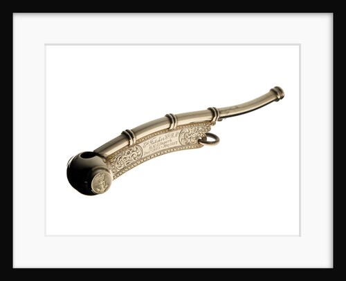 Gilt metal presentation boatswain's call of Edward Futcher, Chief Boatswain's Mate of HMS 'Superb' by unknown