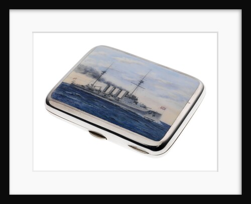 Cigarette case commemorating HMS 'Warrior' (launched 1905) by George Unite & Sons