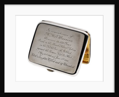 Cigarette case commemorating HMS 'Warrior' (launched 1905) by George Unite & Sons