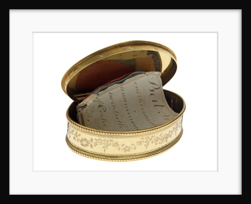 Gold freedom box presented by the City of Cork on 16 September 1782 to Admiral Lord George Brydges Rodney (1719 -92) by William Reynolds