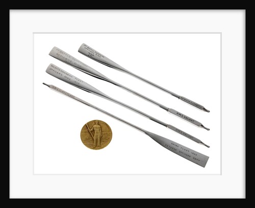 One of four miniature silver oars and a gold medal won in regattas by Vice-Admiral Sir Robert Francis Elkins (b. 1903) by Meli