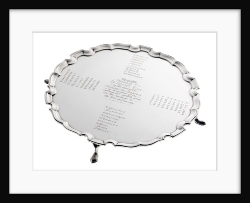 Presentation salver to B Peart of the lifeboat 'Elizabeth Simpson' by Edward Barnard & Sons Ltd.