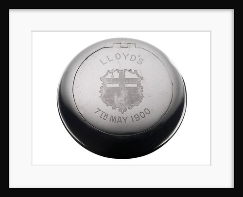 Lloyd's tobacco box presented to the men of HMS 'Powerful', 1900 by H & A
