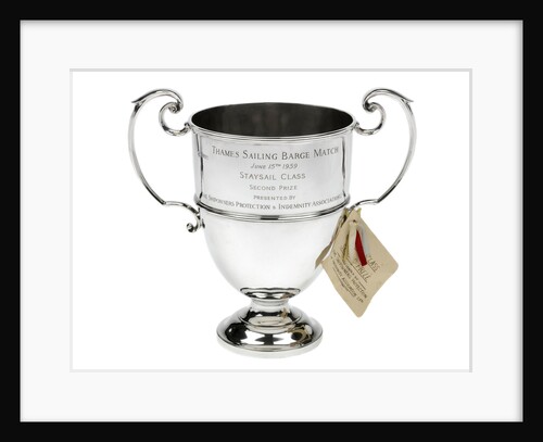 Prize cup won by the sailing barge 'Memory' in 1959 by S.S. & W Ltd.