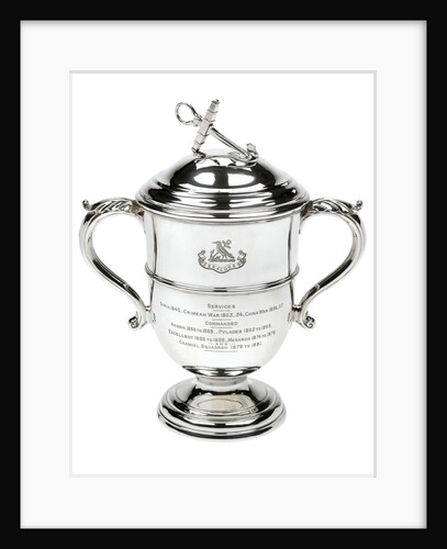 Two-handled silver cup by F.S.J.H.