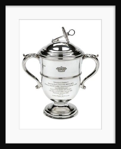 Two-handled silver cup by F.S.J.H.