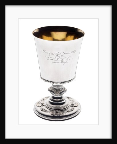 Goblet, one of a pair of identical Sheffield plate goblets (unmarked) by unknown