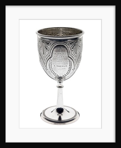 Silver-plated goblet won as a swimming prize at Greenwich School by unknown
