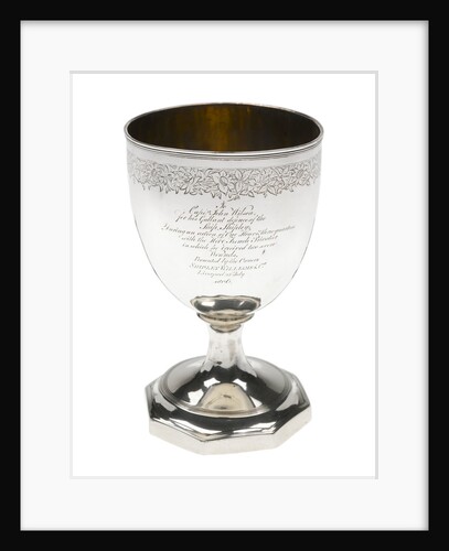 Silver cup presented to Captain John Wilson in 1806 by Thomas Wallis