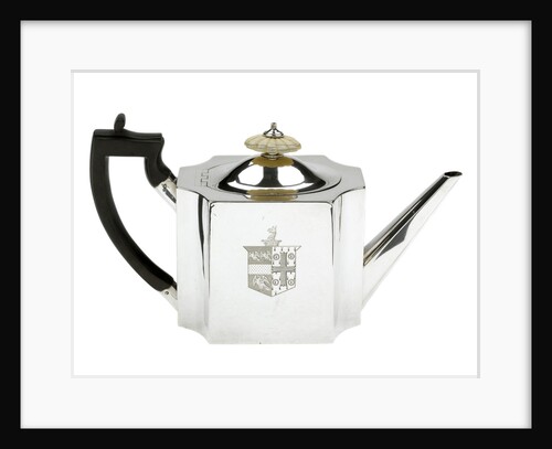 Silver teapot presented to Captain Nicholas Tomlinson (d.1847) for the capture of privateers in 1796 by Robert Salmon