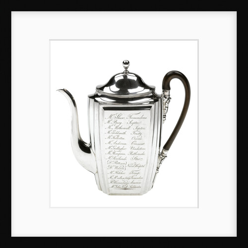 Silver coffee pot presented to the naval physician Dr Thomas Trotter (1760-1832) by Henry Chawner