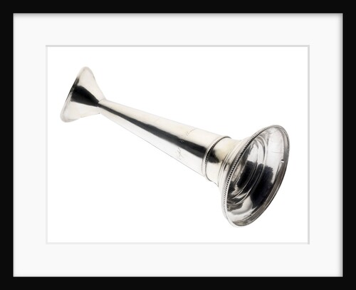Silver-plated speaking trumpet owned by Captain Morrison by unknown