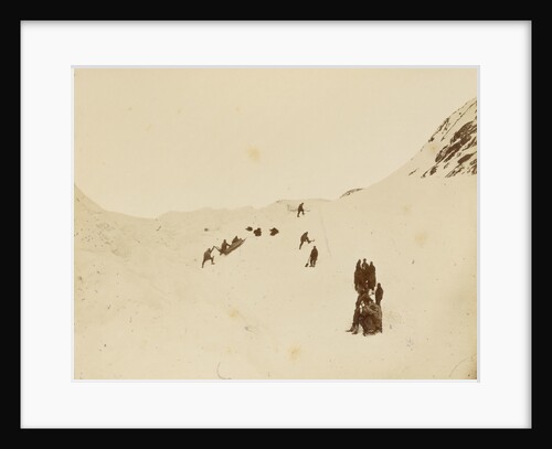 Sledging party rounding Cape Rawson by George White