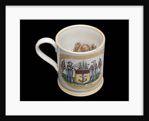 Orange lustre mug by unknown