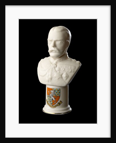White Goss-type bust figure of Lord Kitchener in uniform by Carlton China 'W & A'