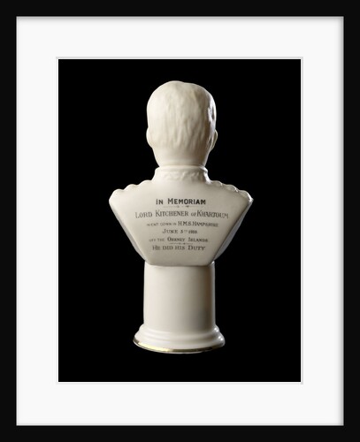 White Goss-type bust figure of Lord Kitchener in uniform by Carlton China 'W & A'