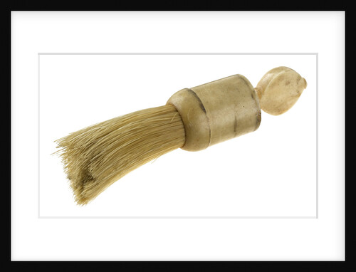 A whalebone-handled brush, possibly a shaving brush by unknown