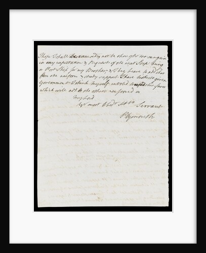 Letter from the Sandwich Papers by unknown