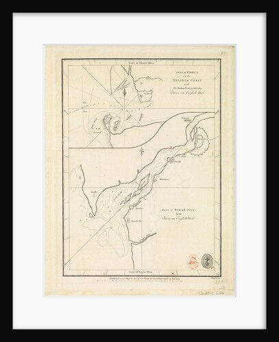 Plan of Choul and Surat River, 1775 by unknown