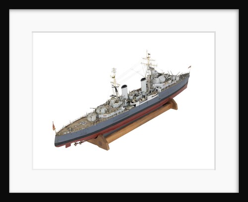 Full hull exhibition model of  cruiser HMS 'Argonaut' (1941) by M.A. Batchelor