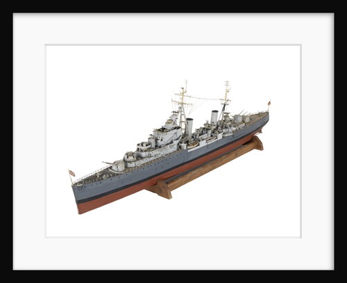 Full hull exhibition model of  cruiser HMS 'Argonaut' (1941) by M.A. Batchelor