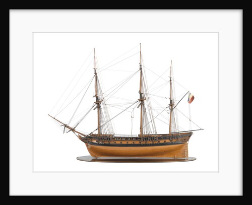 Model of a warship (1800); French; Frigate; 44-46 guns by unknown