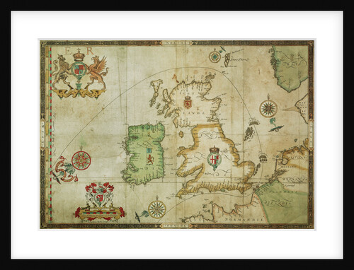 The route track of the Spanish Armada through the English Channel, into the North Sea, around Northern Scotland and into the Atlantic Ocean to return to Spain by Robert Adams
