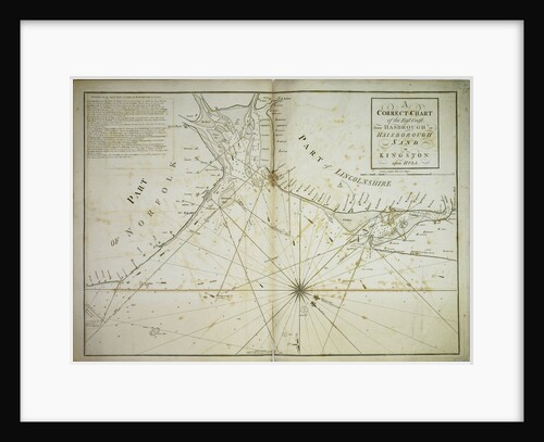 A correct chart of the east coast, from Hasbrough or Haisbrough Sand to Kingston upon Hull by John Diston