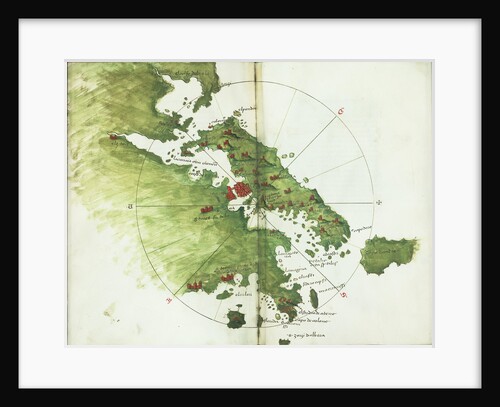 Chart of Negroponte by Bartolommeo dalli Sonetti