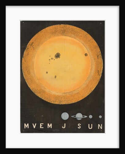 A wall hanging of the Sun, 3 feet in diameter and comparative size of planets by Working Men's Educational Union