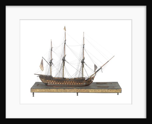Warship (Fr, circa 1800) by unknown