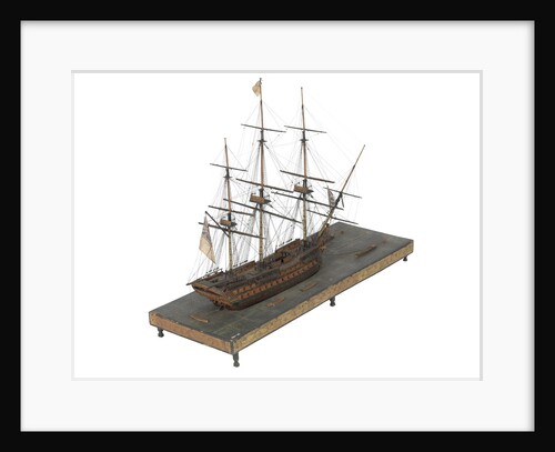 Warship (Fr, circa 1800) by unknown