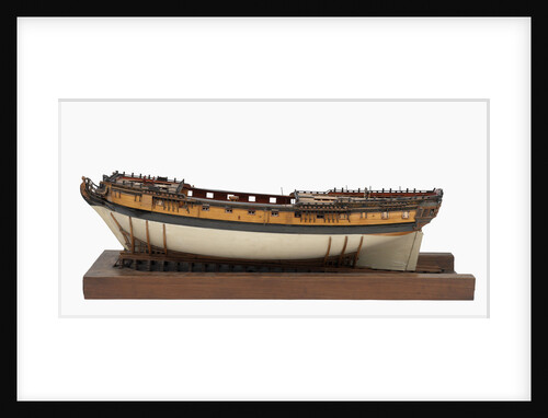 Model of a warship (1757); frigate fifth rate, 32 guns by unknown