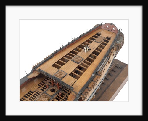 Model of a warship (1757); frigate fifth rate, 32 guns by unknown