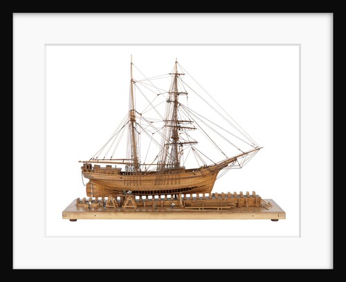Full hull model of 'Leon' (1880) starboard view, broadside by Harold A. Underhill