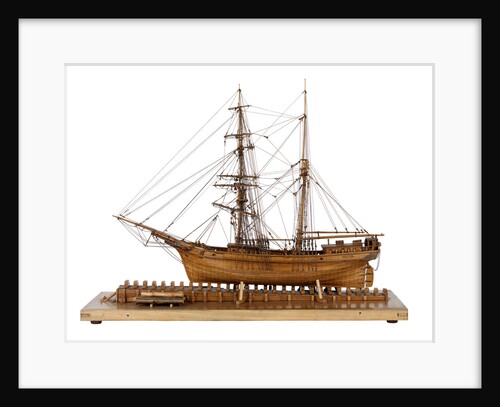 Full hull model of 'Leon' (1880) starboard view, broadside by Harold A. Underhill