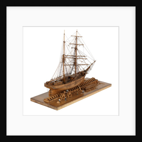 Full hull model of 'Leon' (1880) starboard quarter view by Harold A. Underhill