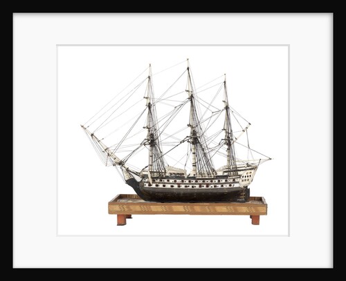 French prisoner of war model of a 74-gun two-decker by unknown